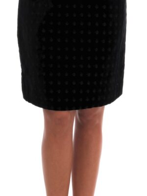 Dolce & Gabbana Baroque Embroidered Velvet Pencil Skirt
