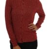 Dolce & Gabbana Red Wool Cardigan Sweater
