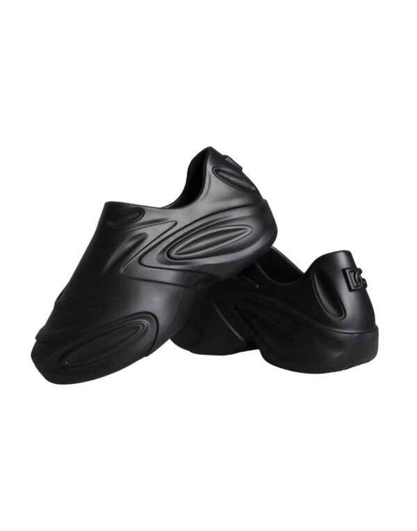 Dolce & Gabbana Black Foiled Rubber Toy Low Top Sneakers Shoes - Image 7