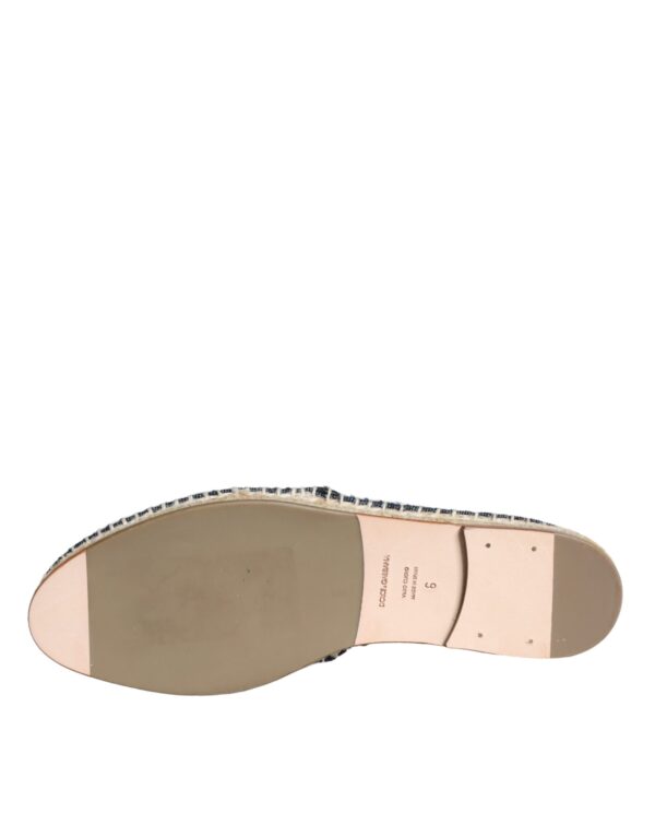 Dolce & Gabbana Blue Denim Cotton Leather Espadrilles Shoes - Image 6