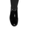 Dolce & Gabbana Black Leather Jersey Knee High Boots Shoes - Image 8