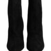 Dolce & Gabbana Black Suede Leather Mid Calf Boots Shoes - Image 2
