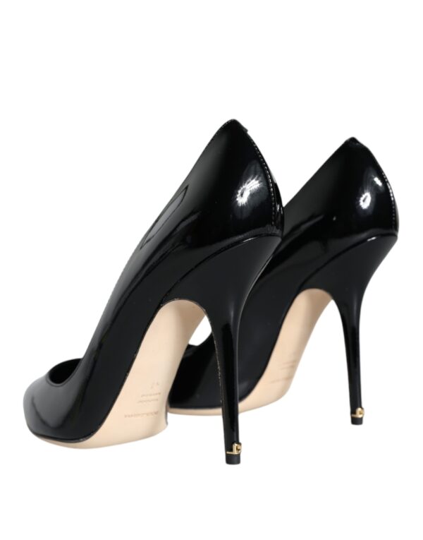 Dolce & Gabbana Black Patent Leather Bellucci Pumps Heels Shoes - Image 4
