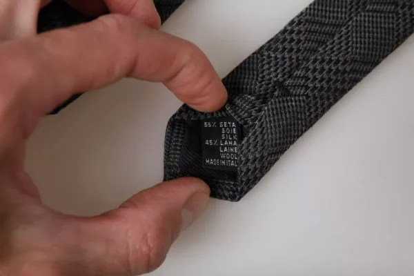 Dolce & Gabbana Dark Gray Plaid Patterned Silk Adjustable Men Tie - Image 5