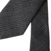 Dolce & Gabbana Dark Gray Plaid Patterned Silk Adjustable Men Tie - Image 3