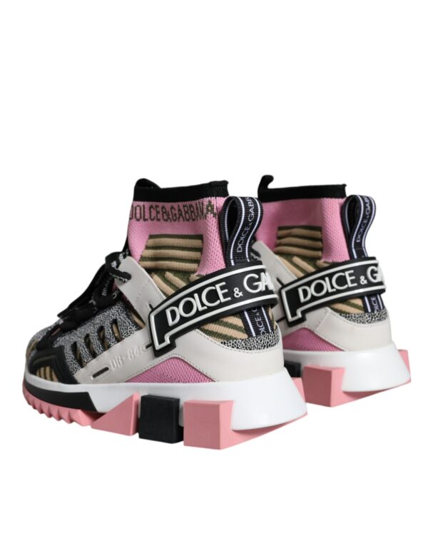 Dolce & Gabbana Multicolor Sorrento Socks Logo Sneakers Shoes - Image 4