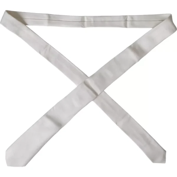 Dolce & Gabbana White Silk Classic Adjustable Men Tie - Image 5
