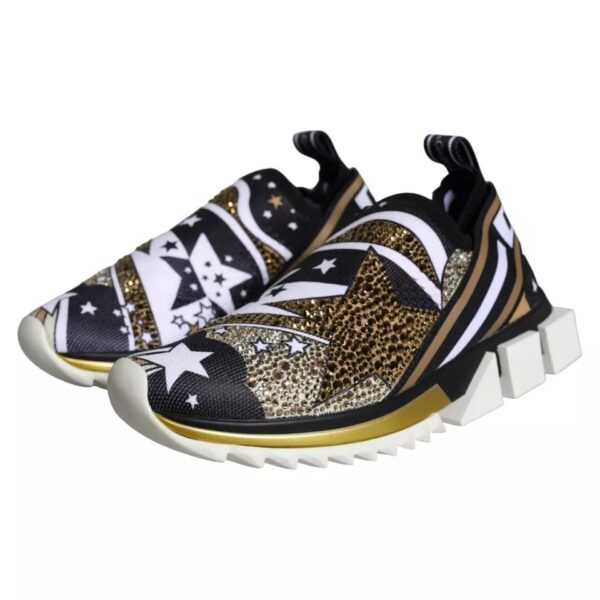 Dolce & Gabbana Multicolor Comet Star Print Sorrento Sneakers Shoes - Image 2