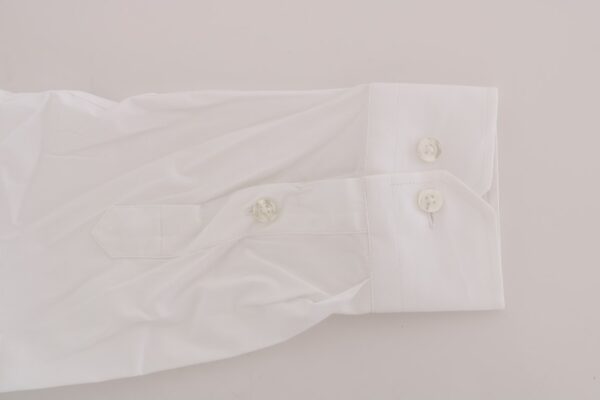 Moschino Elegant White Slim-Fit Cotton Shirt - Image 7