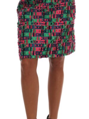 Dolce & Gabbana Elegant Jacquard High Waist Pencil Skirt