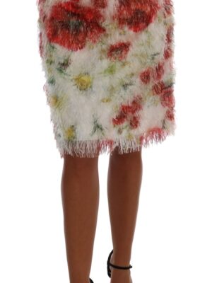 Dolce & Gabbana Elegant Floral High-Waist Pencil Skirt