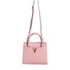 Versace Pink Small Top Handle Grainy Calf Leather Crossbody Bag - Image 2