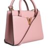 Versace Pink Small Top Handle Grainy Calf Leather Crossbody Bag - Image 3