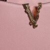 Versace Pink Small Top Handle Grainy Calf Leather Crossbody Bag - Image 4