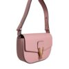Versace Pink Grainy Calf Leather Logo Crossbody Shoulder Bag - Image 3