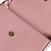 Versace Pink Grainy Calf Leather Logo Crossbody Shoulder Bag - Image 7