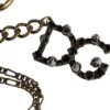 Dolce & Gabbana Silver Tone Metal DG Logo Crystal Keychain Keyring - Image 2