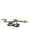 Dolce & Gabbana Silver Tone Metal DG Logo Crystal Keychain Keyring - Image 5