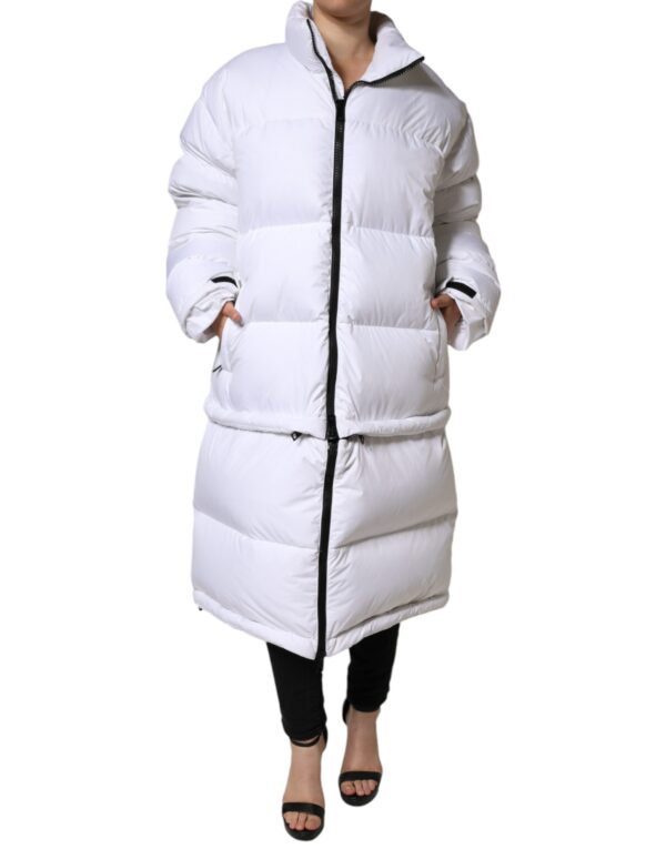 Dolce & Gabbana White Puffer Quilted Full Zip Coat Jacket - Image 2