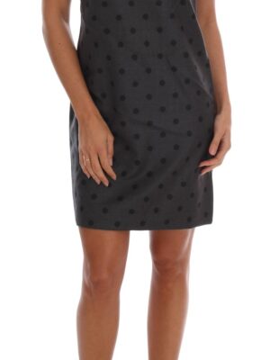 Dolce & Gabbana Chic Sleeveless Polka Dot Wool Dress