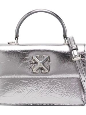 Off-White Gray Leather Crossbody Bag