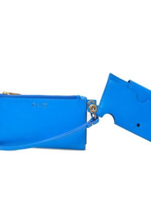 Off-White Blue Leather Shoulder Bag