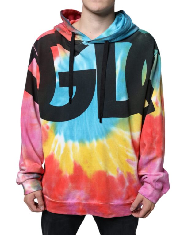 Dolce & Gabbana Multicolor Tie Dye Hooded Sweatshirt Sweater - Image 2