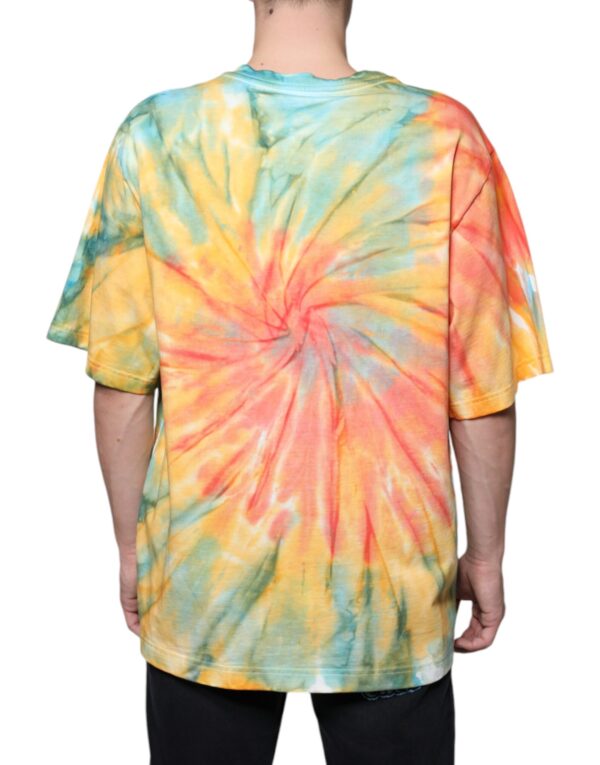 Dolce & Gabbana Multicolor Tie-Dye Logo Cotton T-shirt - Image 4