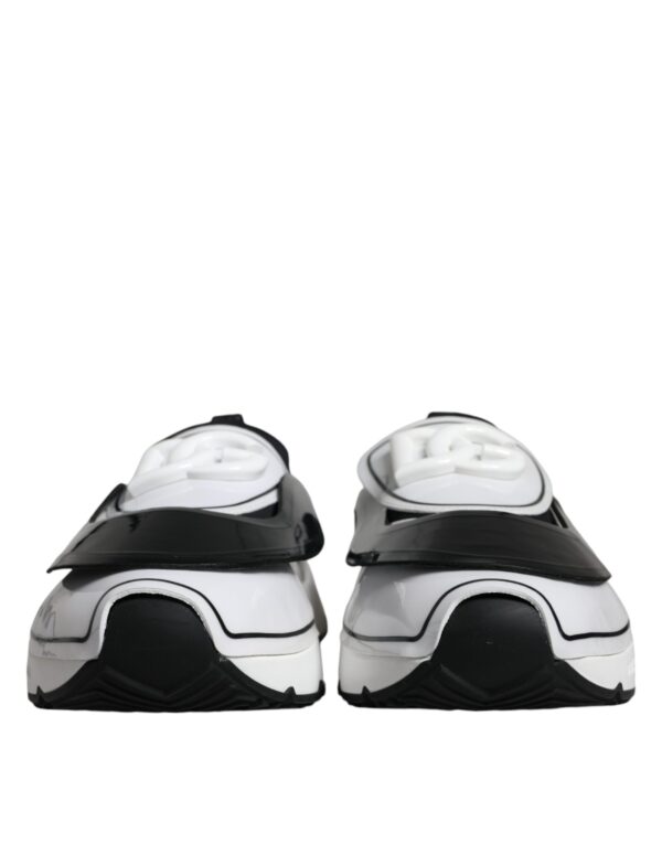 Dolce & Gabbana White Black Logo Plaque Daymaster Sneakers Shoes - Image 2
