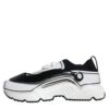 Dolce & Gabbana White Black Logo Plaque Daymaster Sneakers Shoes - Image 5