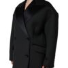 Dolce & Gabbana Black Polyester Double Breasted Coat Jacket - Image 3