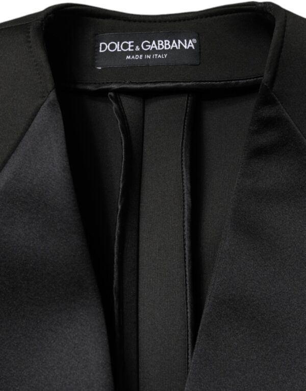 Dolce & Gabbana Black Polyester Double Breasted Coat Jacket - Image 6