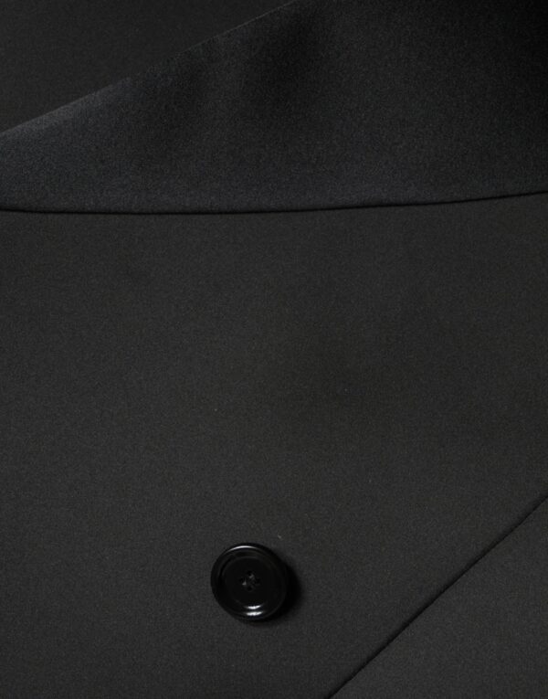 Dolce & Gabbana Black Polyester Double Breasted Coat Jacket - Image 7
