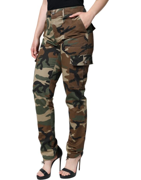 Dolce & Gabbana Multicolor Camouflage Cargo Pants - Image 3