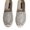 Dolce & Gabbana White Lace Viscose Espadrilles Flats Shoes - Image 3