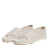 Dolce & Gabbana White Lace Viscose Espadrilles Flats Shoes - Image 4