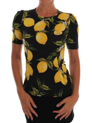 Dolce & Gabbana Sicilian Lemon Print Silk Blouse