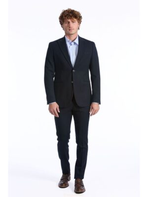 Baldinini Trend Blue Wool Men Suit