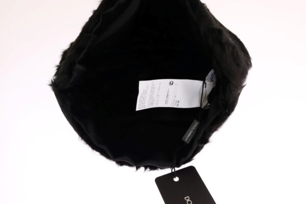 Dolce & Gabbana Elegant Black Xiangao Fur Beanie Hat - Image 5