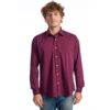 Baldinini Trend Burgundy Cotton Men Shirt