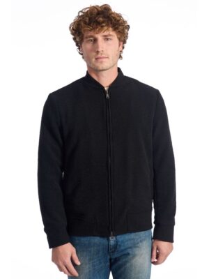 Roberto Pepe Luxury Black Wool Men's Jacket