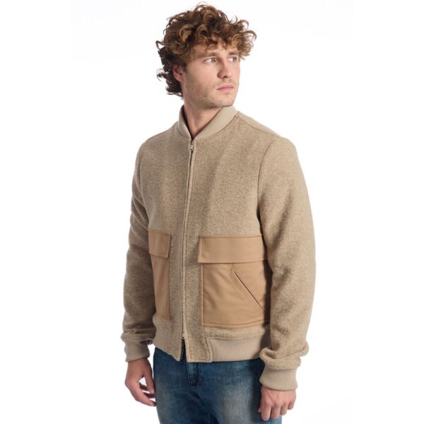 Roberto Pepe Luxury Beige Wool Men Jacket - Image 2