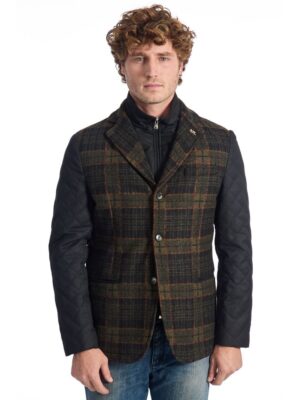 Roberto Pepe Luxury Brown Wool Men Jacket