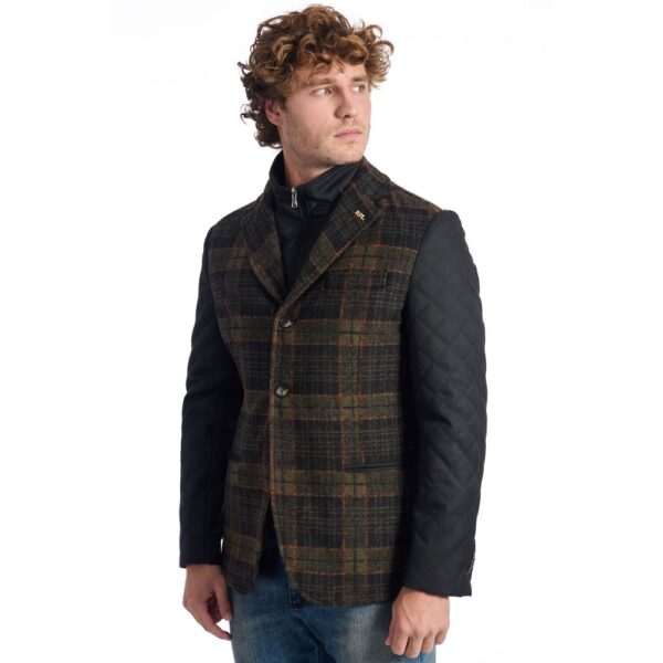 Roberto Pepe Luxury Brown Wool Men Jacket - Image 2