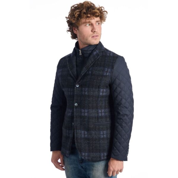 Roberto Pepe Luxury Blue Wool Men's Jacket - Image 2