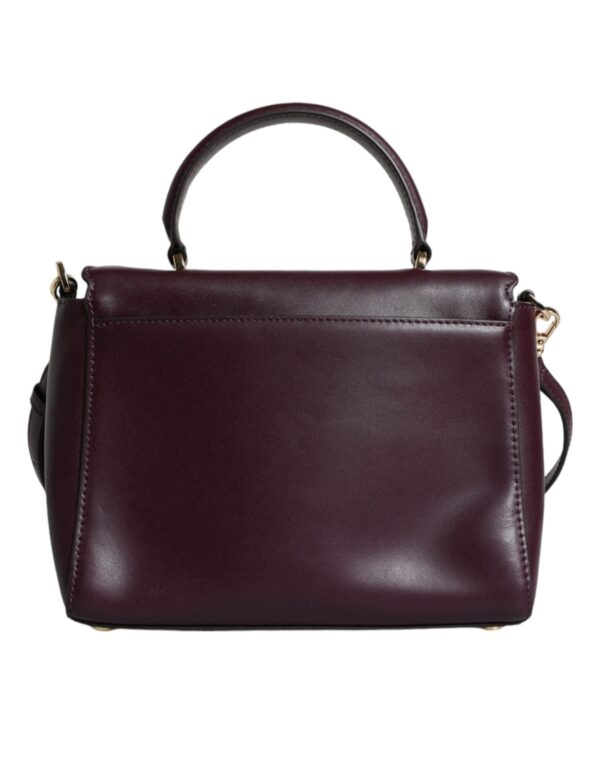Michael Kors Purple Leather Logo Plaque Crossbody MINDY Satchel Bag - Image 5