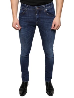 Dolce & Gabbana Dark Blue Cotton Stretch Skinny Denim Jeans