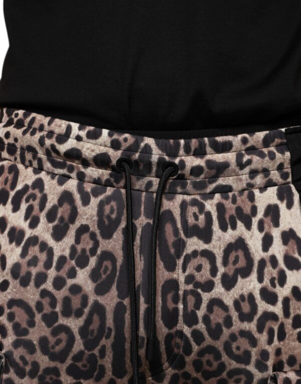 Dolce & Gabbana Brown Leopard Polyester Jogger Pants - Image 5