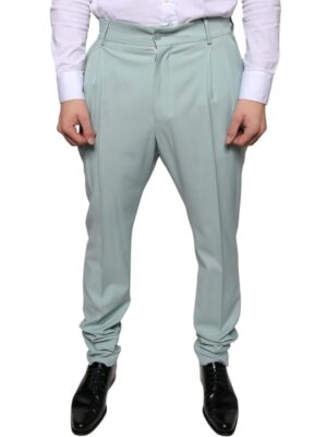 Dolce & Gabbana Mint Green Cotton Dress Pants