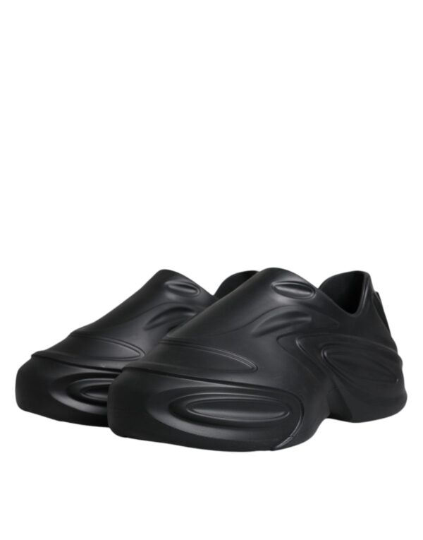 Dolce & Gabbana Black Foiled Rubber Toy Low Top Sneakers Shoes - Image 4